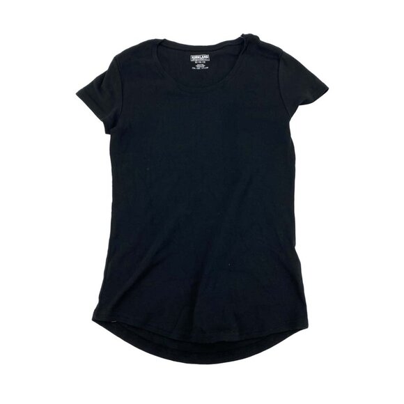 Kirkland Signature Women's Short Sleeve T-Shirt | Pima Cotton | Black | Medium - Picture 2 of 4